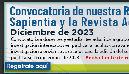 Invitación para publicar en 'Revista Sapientía' de la Institución Universitaria Antonio José Camacho -UNIAJC- (Registro)